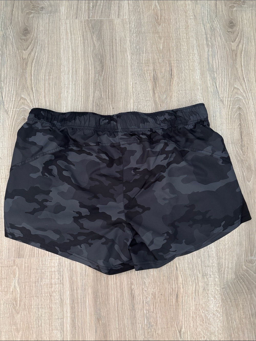 Athletic Works Women's Dark Gray Camo Athletic Shorts - Picture 3 of 3